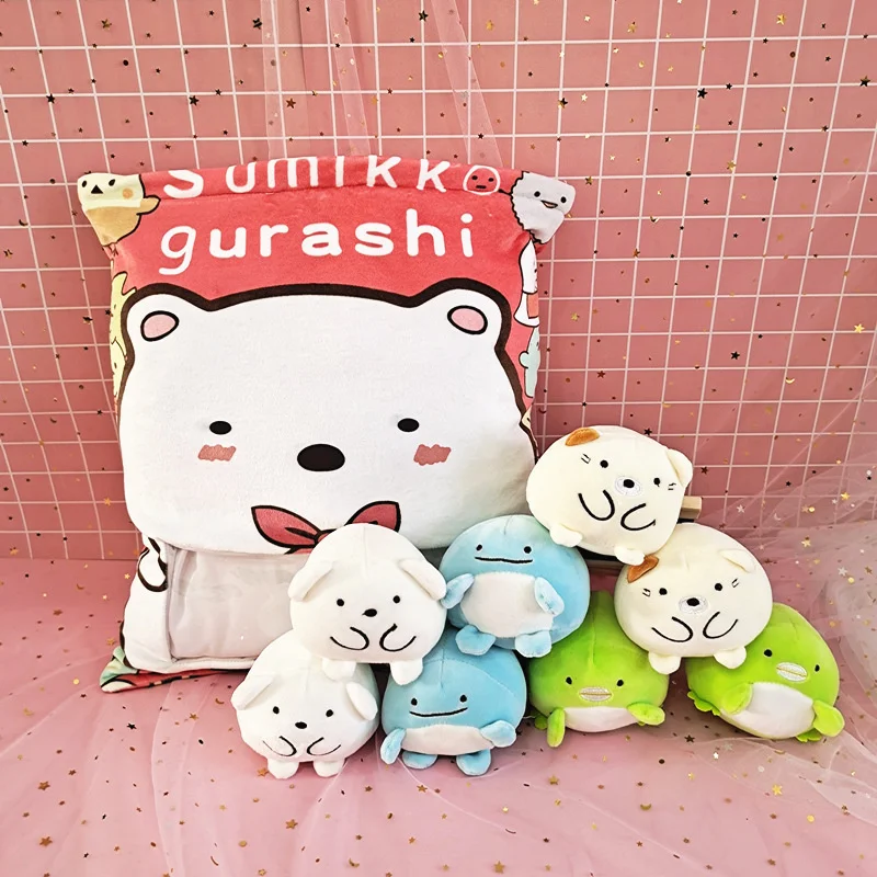 

Kawaii Sumikkogurashi Plush Toy Stuffed Animals Doll Cushion A Bag Of Sumikko Gurashi Corner Creature Plushies Pillow Toy Gift