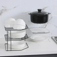 Kitchen Seasoning Corner Shelving Pot Non Punching Portable Storage Table Food Sundries Organizer Rack Kitchen Bathroom Holder 1