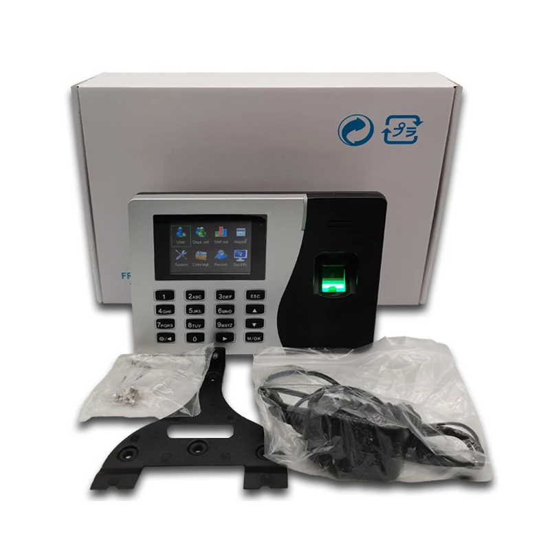 K14 TCP/IPTime Attendance System Employee Office Machine Time Clock USB Biometric Fingerprint Record Optional Battery