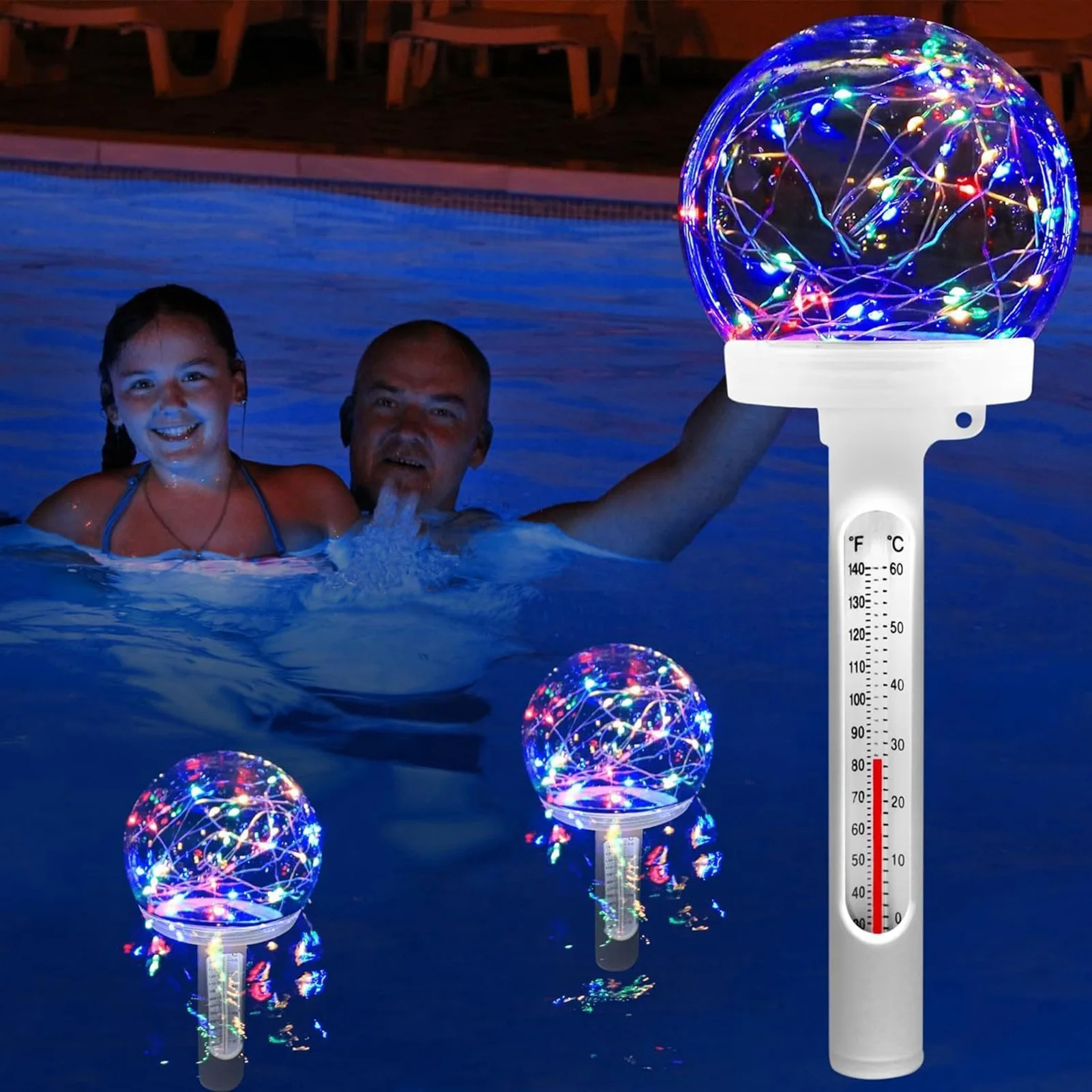 수영장 부유 온도계, 천체 조명, 수영장 온도 온도계, 대부분의 유형의 수영장, 신제품