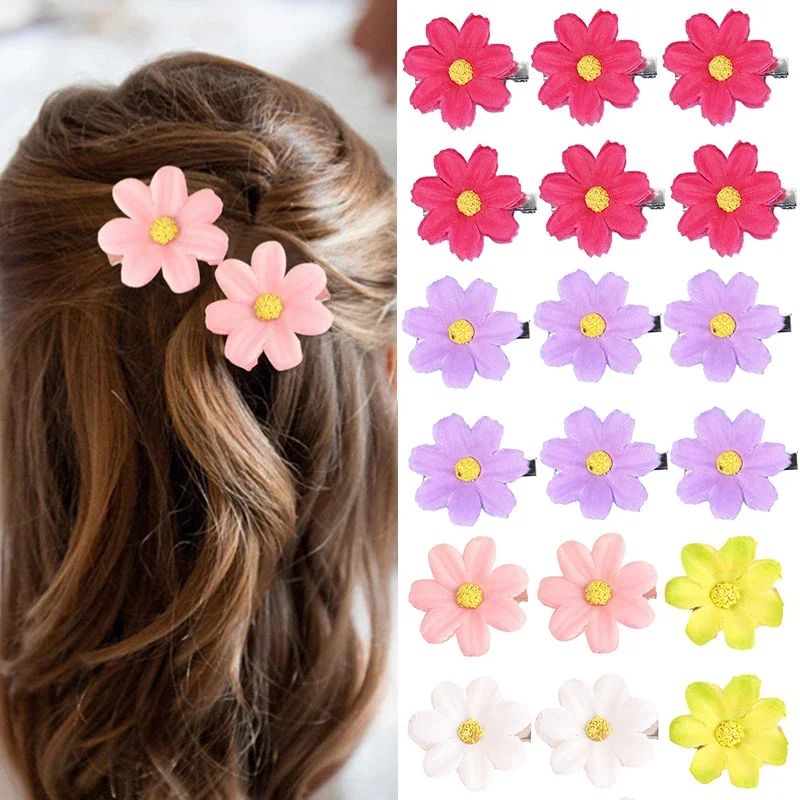 Ahoney 12 pinzas de pelo con perlas pequeñas para mujer, mini niña de las  flores para decoración del cabello, pinzas para el cabello de margaritas