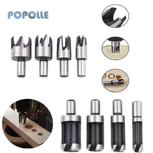 Coupe griffes cylindrique, perceuse à douille à bois, perceuse à tige, 1/4 "3/8" 1/2 "5/8", avec ouvre trou, perceuse de positionnement 4/8 pièces