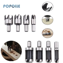 Coupe griffes cylindrique, perceuse à douille à bois, perceuse à tige, 1/4 "3/8" 1/2 "5/8", avec ouvre trou, perceuse de positionnement 4/8 pièces 