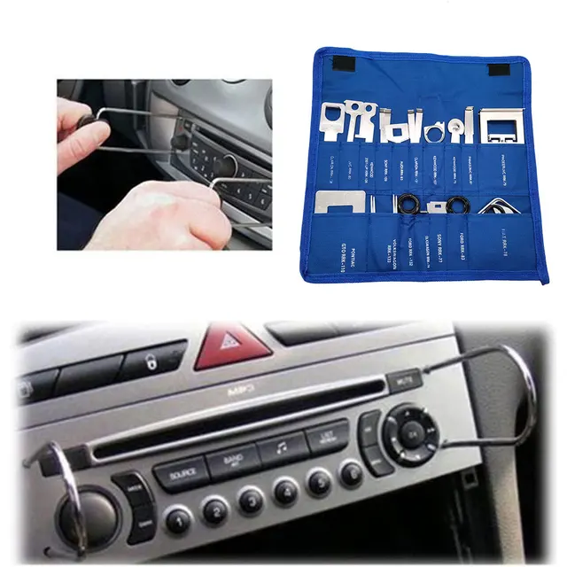 Set 4 Chiavi Sblocco Autoradio Universali - Acciaio Inossidabile Per Rimozione Stereo Auto