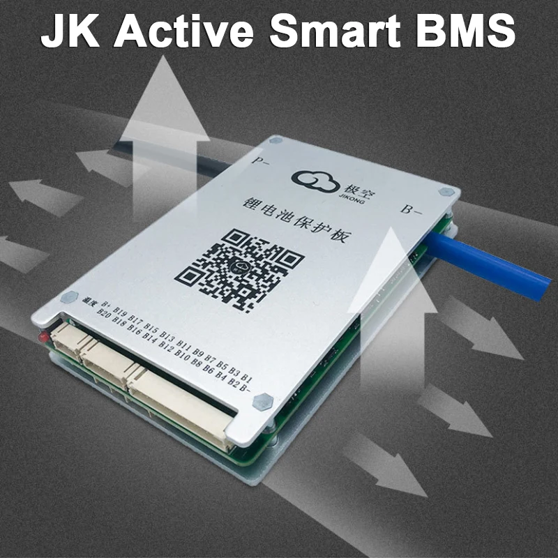 jikong-smart-bms-with-06a-active-balance-current-7s~24s-lifepo4-li-ion-battery-protection-board-with-bluetooth-bd6a17s6p