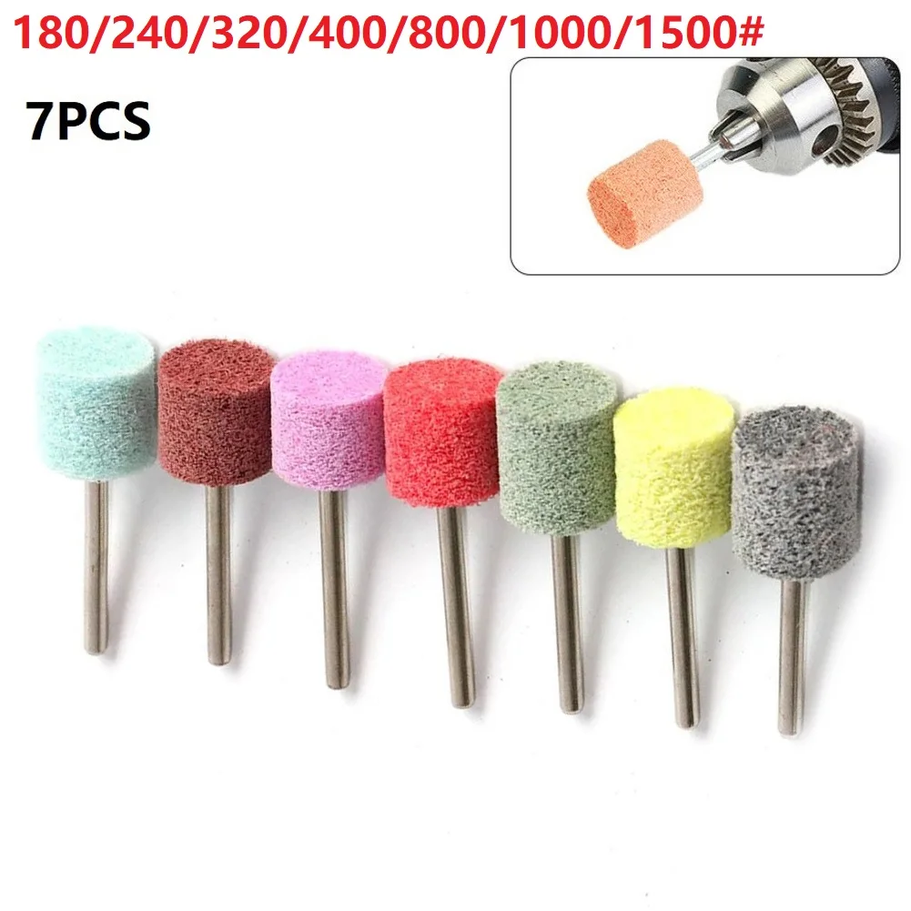 

7pcs Nylon Fiber Polishing Wheel Grinding Head Buffing Wheel Mounted Point Polishing Grinder Random Color Rotary Tools