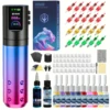 Tattoo Kit POSEIDON Hot New Tattoo Pen Kit For Permanent Makeup Tattoo Machine Kit Wireless Tattoo Power Supply Tattoo Gun Kit 1