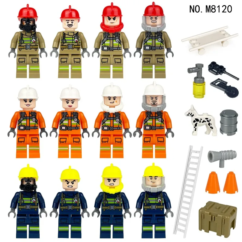 Construction team children assembled toys, construction engineering dolls, decorative gifts, educational toys, birthday gifts. - 6