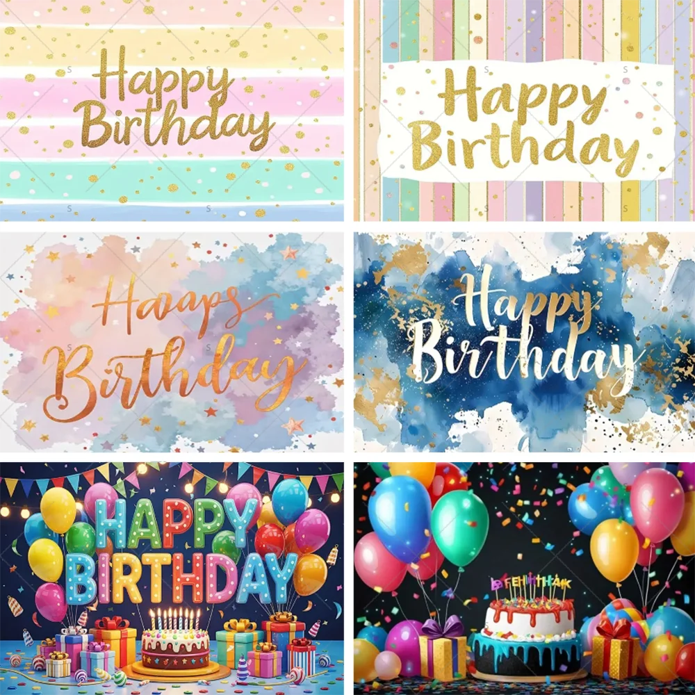 Funkelnder bunter Ballon Geburtstag Party Dekor Hintergrund Babyparty Zubehör Banner Fotografie Hintergrund Fotoshooting Requisiten
