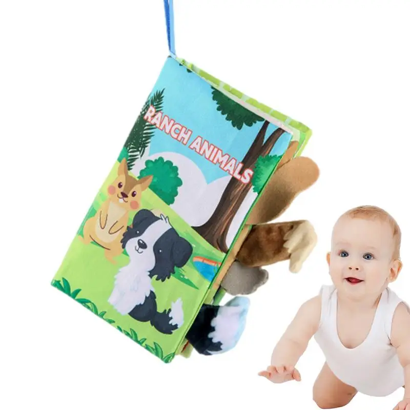 

0-12Monthes Baby Cloth Book Fruits Animals Cognize Puzzle Book Infant Kids Early Learning Educational Fabric Books Toy