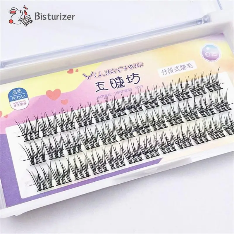 

Тонкие Накладные ресницы с перьями, натуральные повседневные ресницы с одним кластером, для завивки, для ленивых рыб