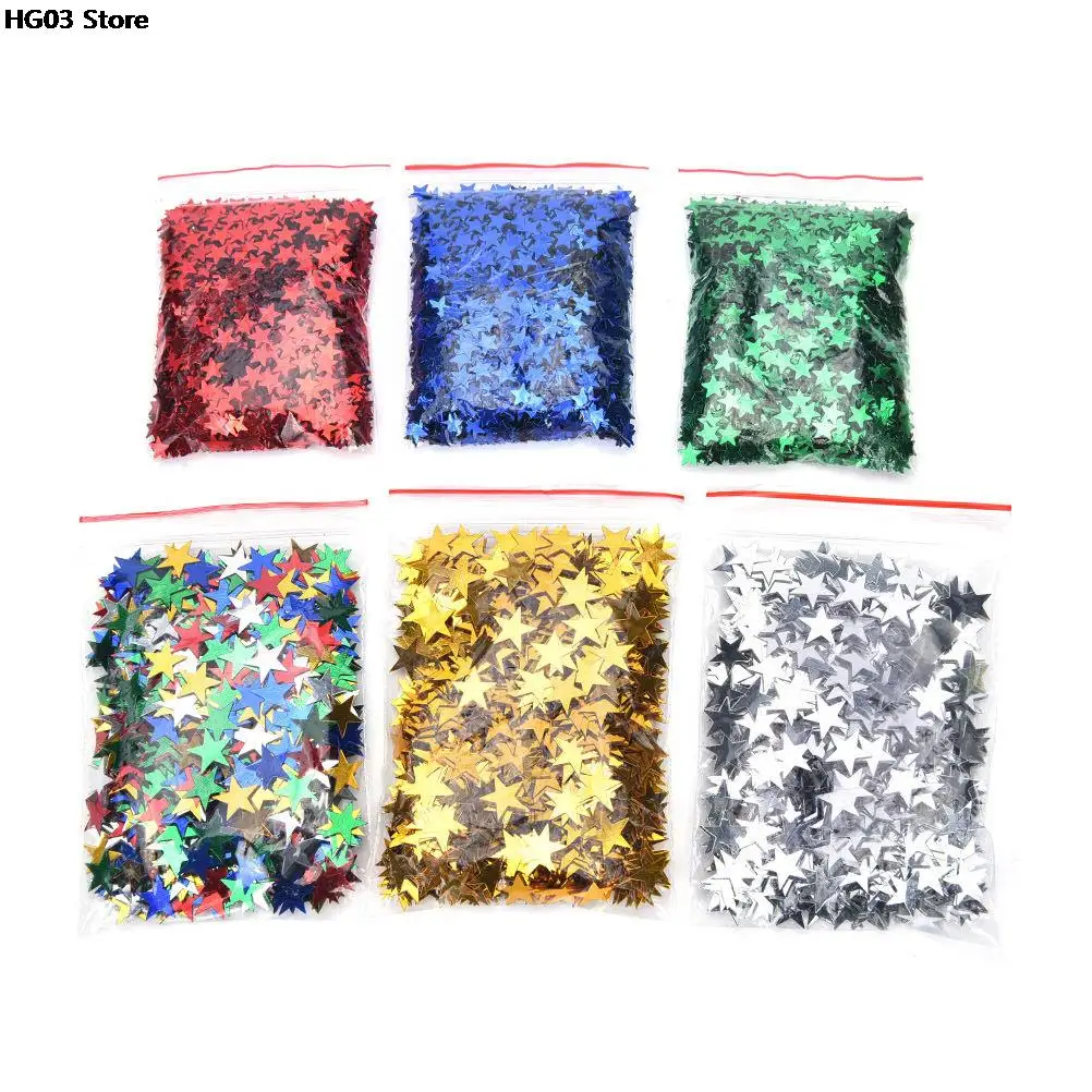 

6mm/10mm Stars Table Confetti Sprinkles Birthday Party Wedding Decoration Sparkle Stars Supply Blue Gold Silver Green Metallic