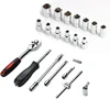 46 Piece/Set of Car Repair Tool Kit 1/4-Inch Socket Set Car Repair Tool Ratchet Torque Wrench Combo Auto Repairing Tool Set 6
