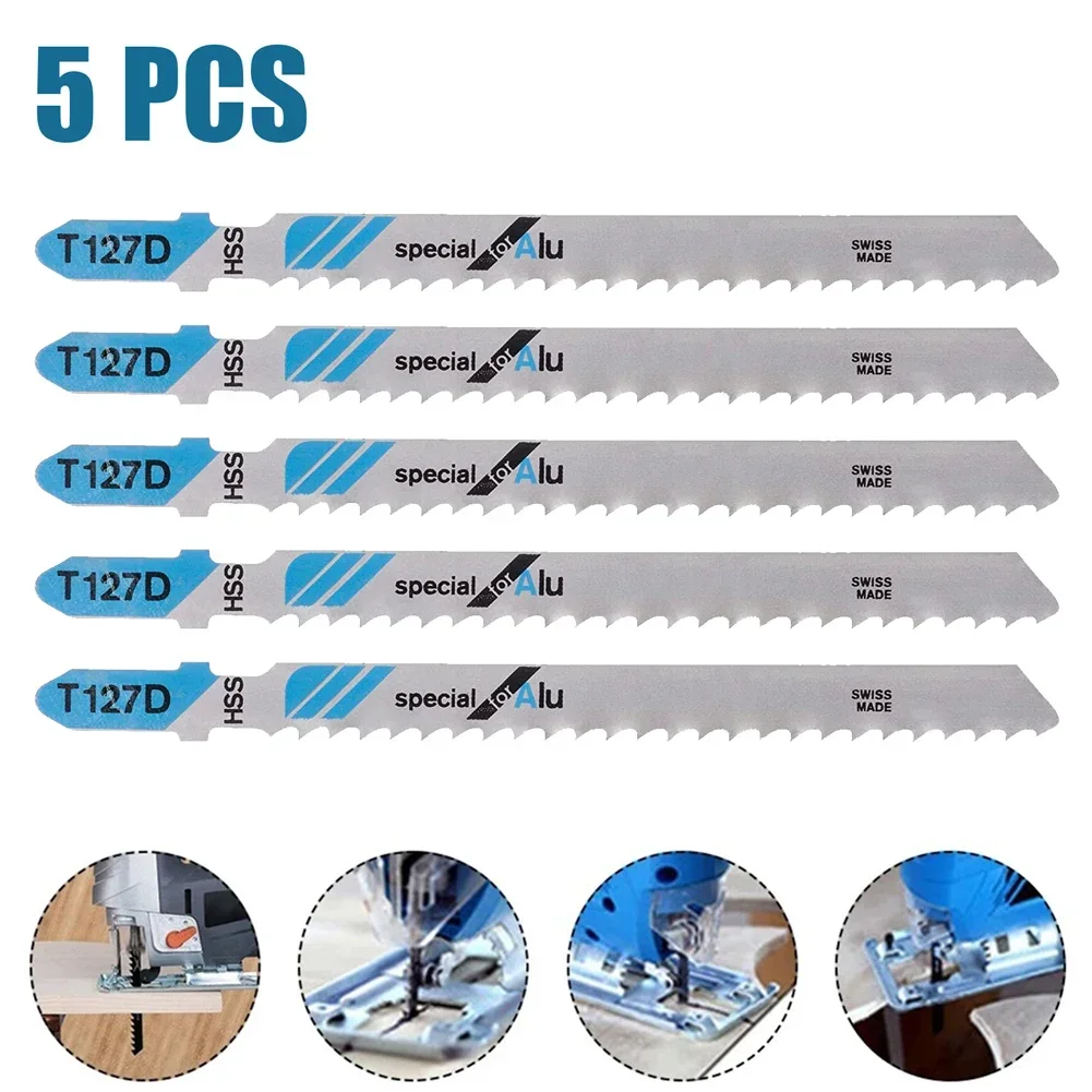 5PCS Jigsaw Blade T127D Special For Alu For Aluminum Tubes Profiles 3-15 Mm Business Industrial Light Equipment