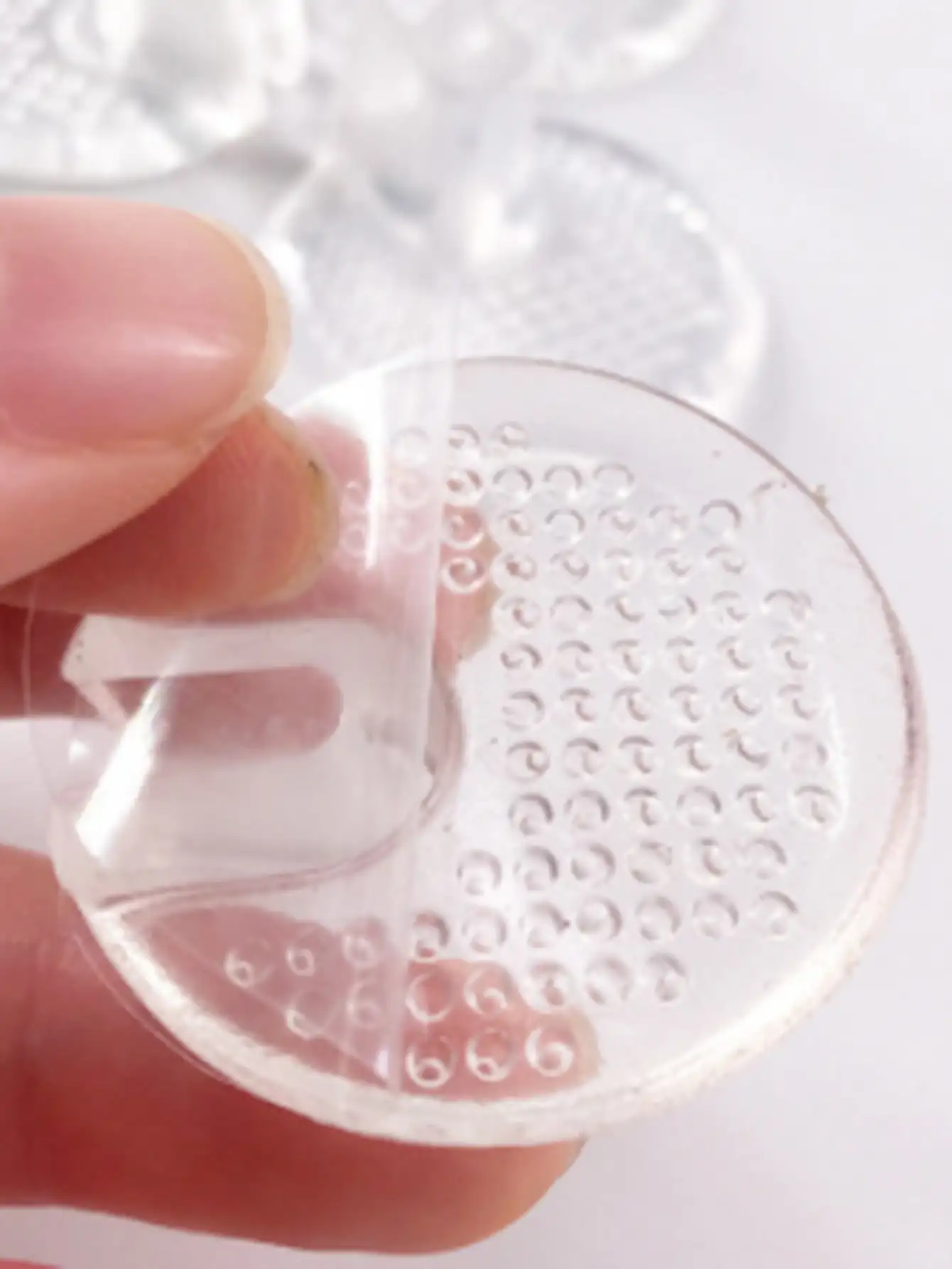 Double-transparent PU toe patch anti-wear heel patch Soft silicone herringbone clamp