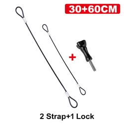 Stainless Steel Anti - Lost Lanyard Tether with Wire Rope Straps (30/60CM) - 3 in 1 set
