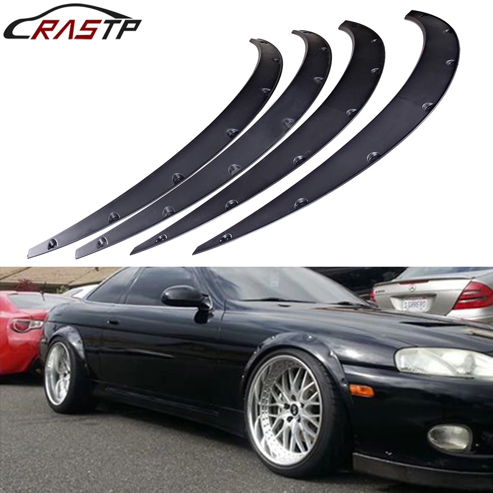 RASTP 4Pcs/set Hellaflush Wide Fender Flares Universal Arch Wheel Eyebrows AntScratch RSLKT016