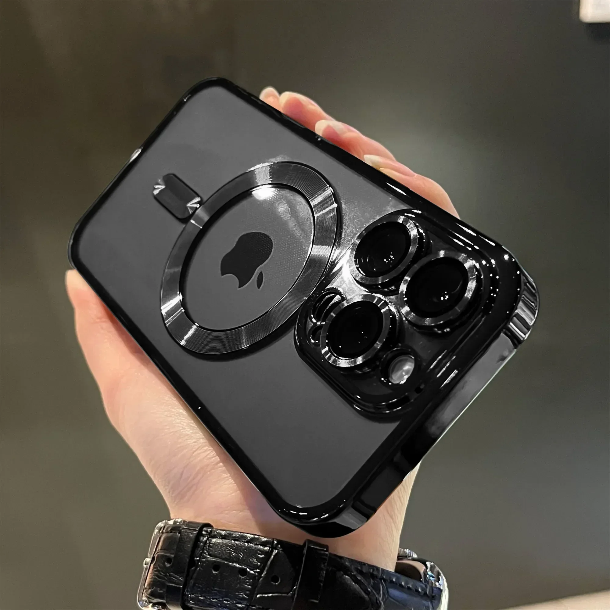 thumbnail image 1 of Luxury Plating For Magsafe Wireless Charge Case For iPhone 15 14 Plus 13 12 11 Pro Phone Protective Soft Magnetic Silicone Cover, 1 of 4