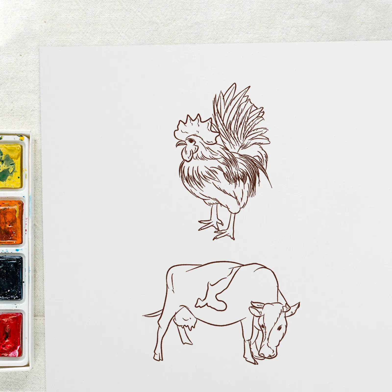 15장 수채화 종이 패드 4K 헤비웨이트 드로잉 용지 어린이, 성인, 예술가용 부드럽고 밝은 흰색 표면 이상적인 그림 용지