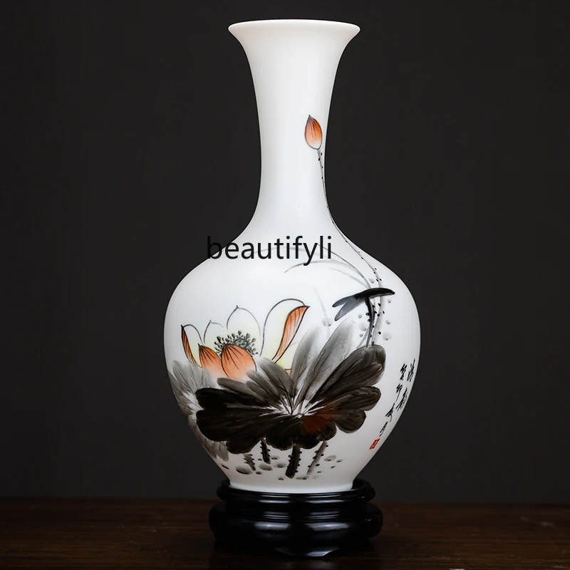 

Porcelain Hand Painted Qingyun Plum Vase Vase Chinese Study Living Room Decoration Flower Arrangement Home Decoration