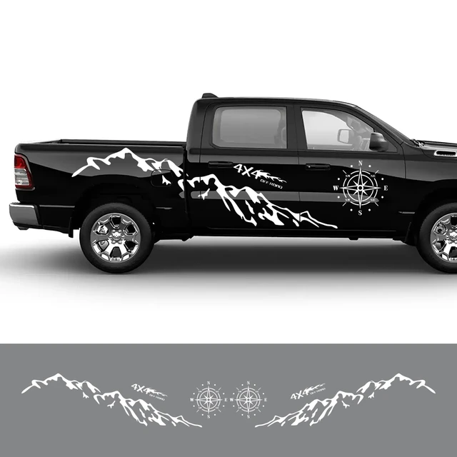 4x4 Mountain off Road Pickup Truck Decal. Mountain off Road