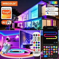Wiscolor WIFI RGBIC LED Neon Strip Lights Waterproof Voice Control Work With TUYA Smart Life For DIY Room Home Decoration