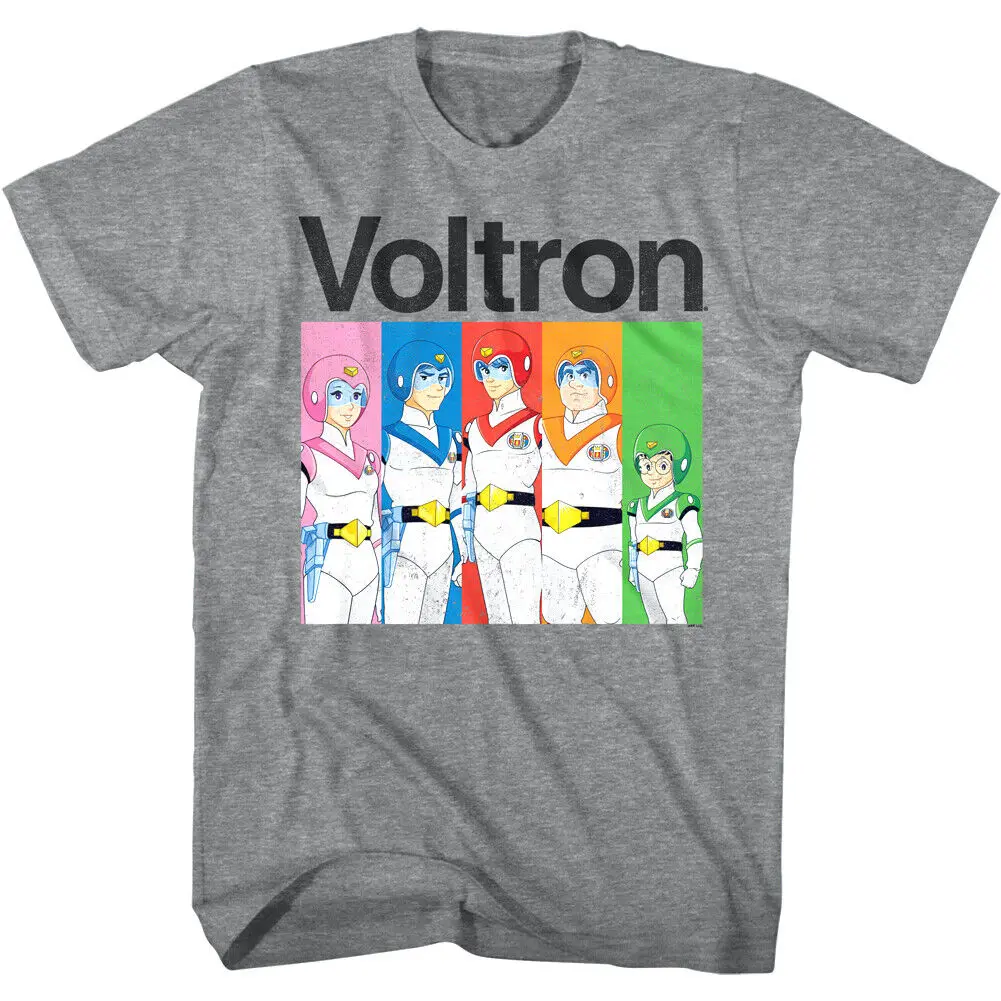 Voltron Color Blocks Maglietta Da Uomo Legender Defender Robotic Lions Team Pilots
