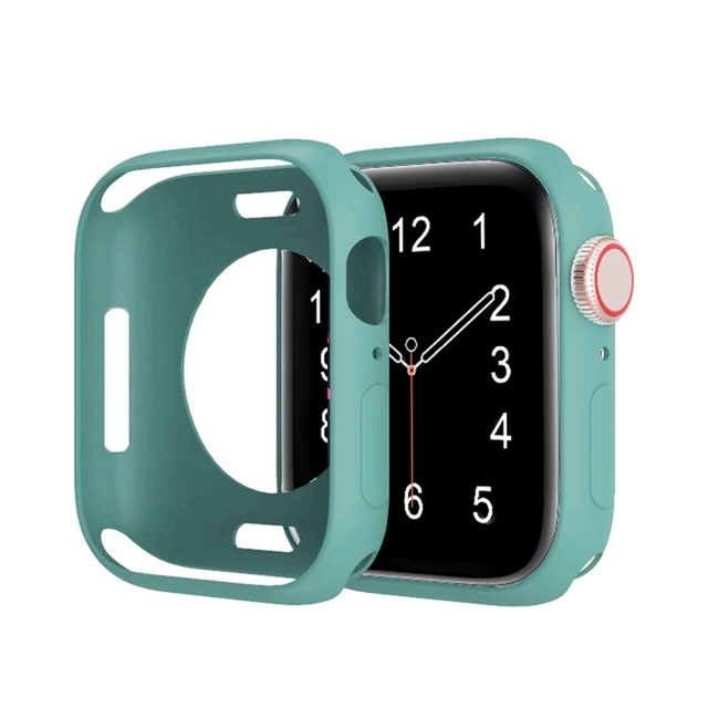 Case for Apple Watch Series 7 6 SE 5 4 3 44mm 40mm 45mm iwatch 42mm 38mm Silicone Cover Candy Color Screen Protector Shell