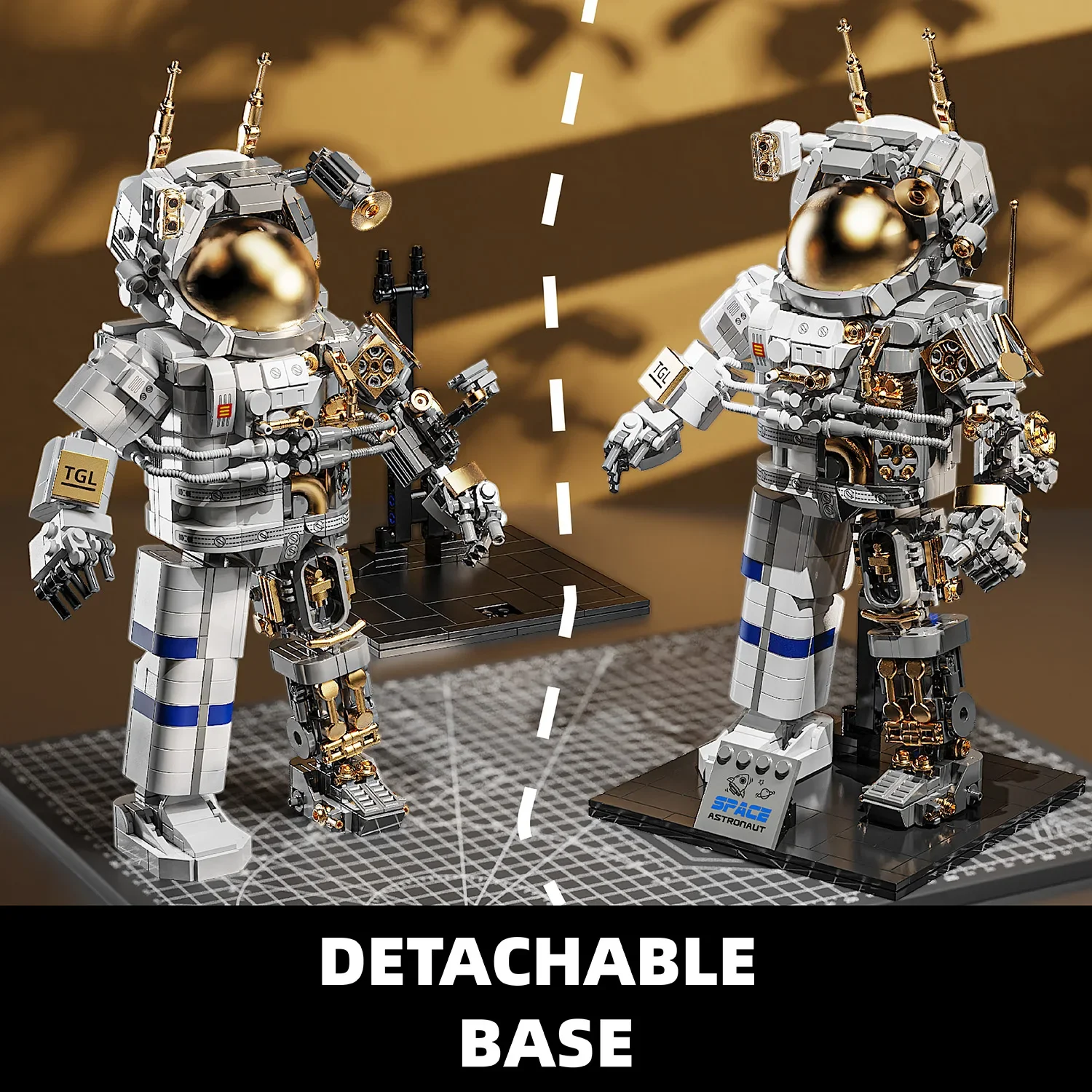 860PCS building block toys, ornament models, aerospace astronauts assembling building blocks, educational toys, holiday gifts - 5