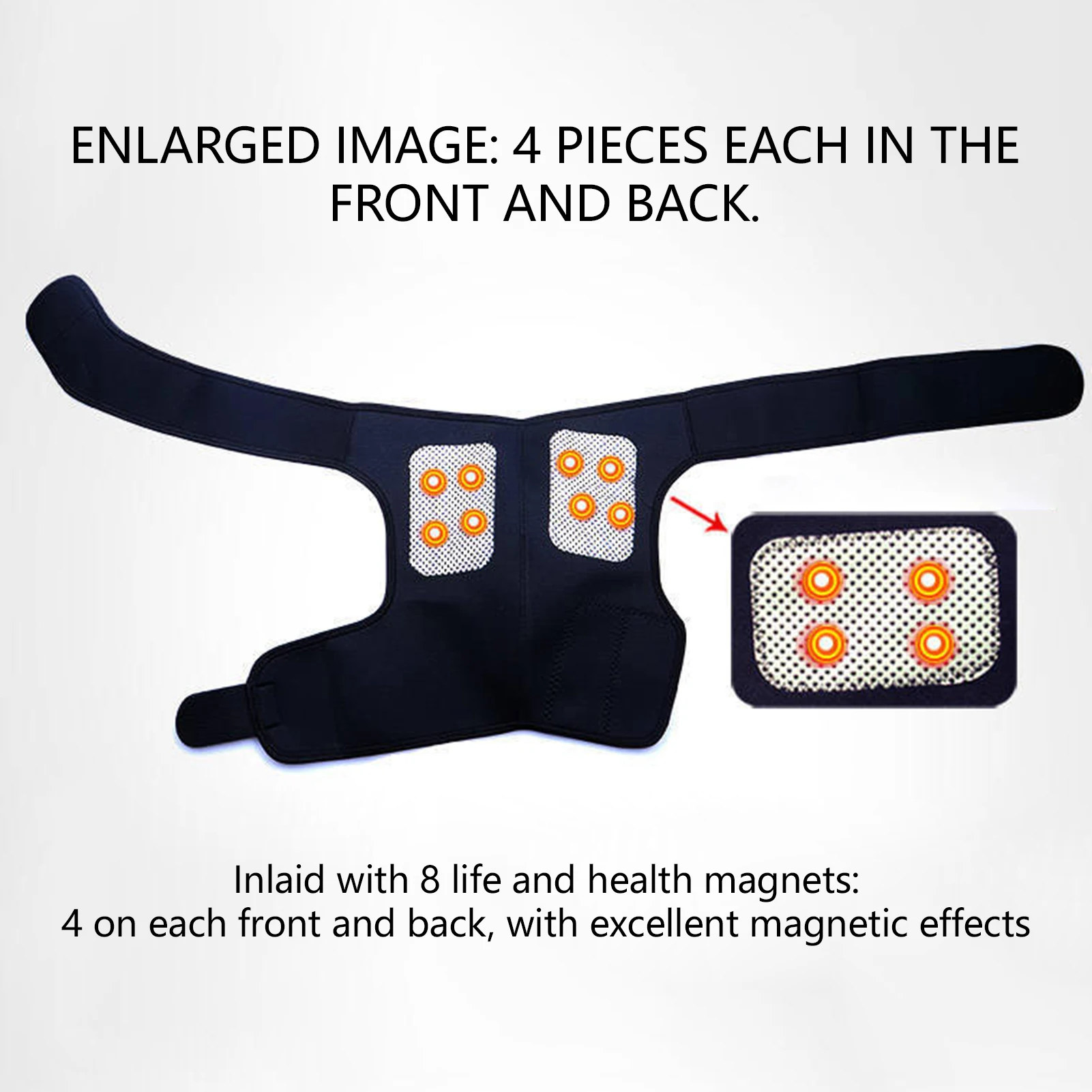 Shoulder Massager Brace Adjustable Shoulder Massager Brace Cervical Pain Relief Self-heating Muscle Relaxation Pads For Joint Pain Relief Physiotherapy