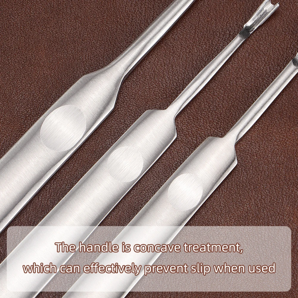 Stainless Steel Leather Crafting Slot Tool Set 1Set Premium Groover V & U Shape Gouge Edge Skiving Knife DIY Punch Tools
