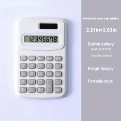 Chic Cartoon Mini Calculator - Fresh, Cute, and Fashionable Palm - Sized Design (White)