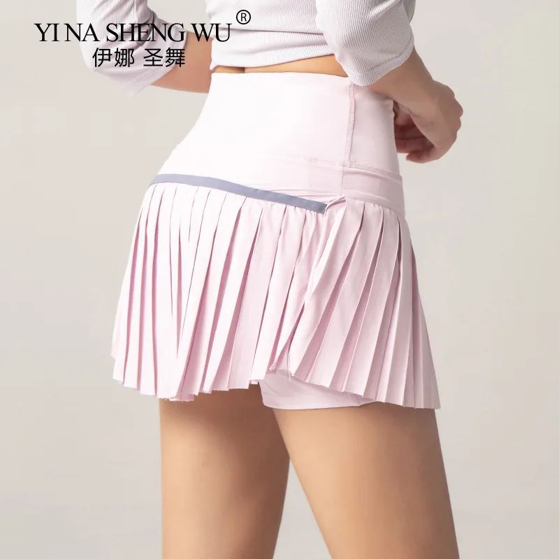 Sports Skirt Shorts Women Sports Tennis Skirts Fitness Shorts High Waist Athletic Running Short Quick Dry Sport Skort Pocket