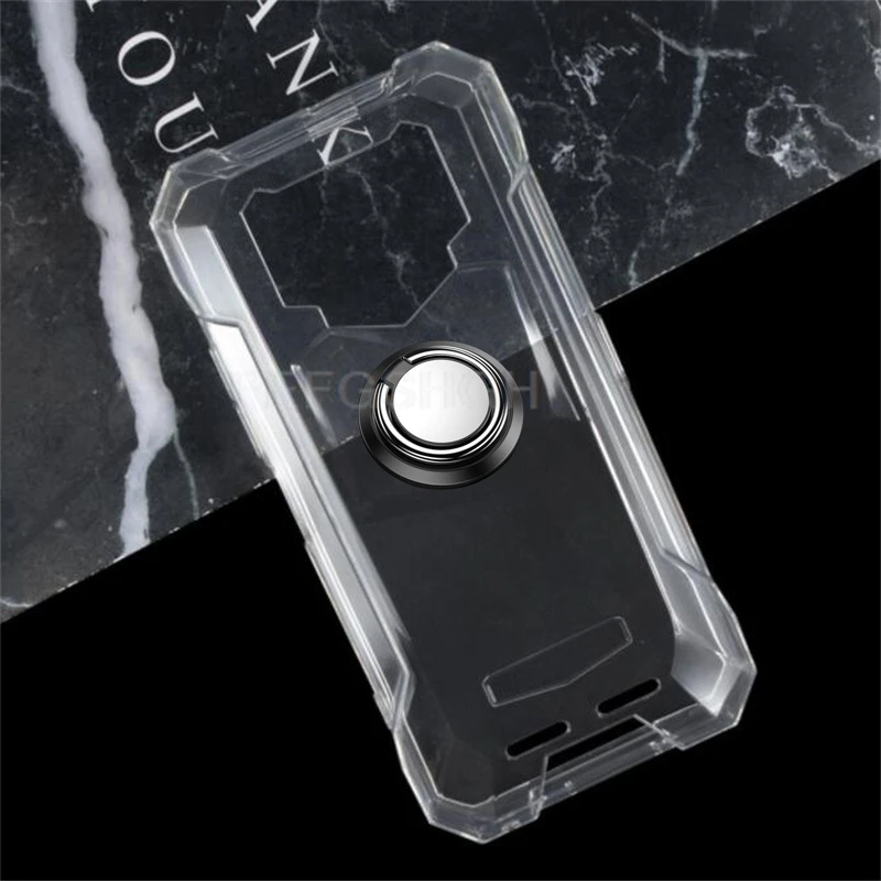 Premium TPU Soft Silicone Phone Cover with Back Ring Holder Bracket
