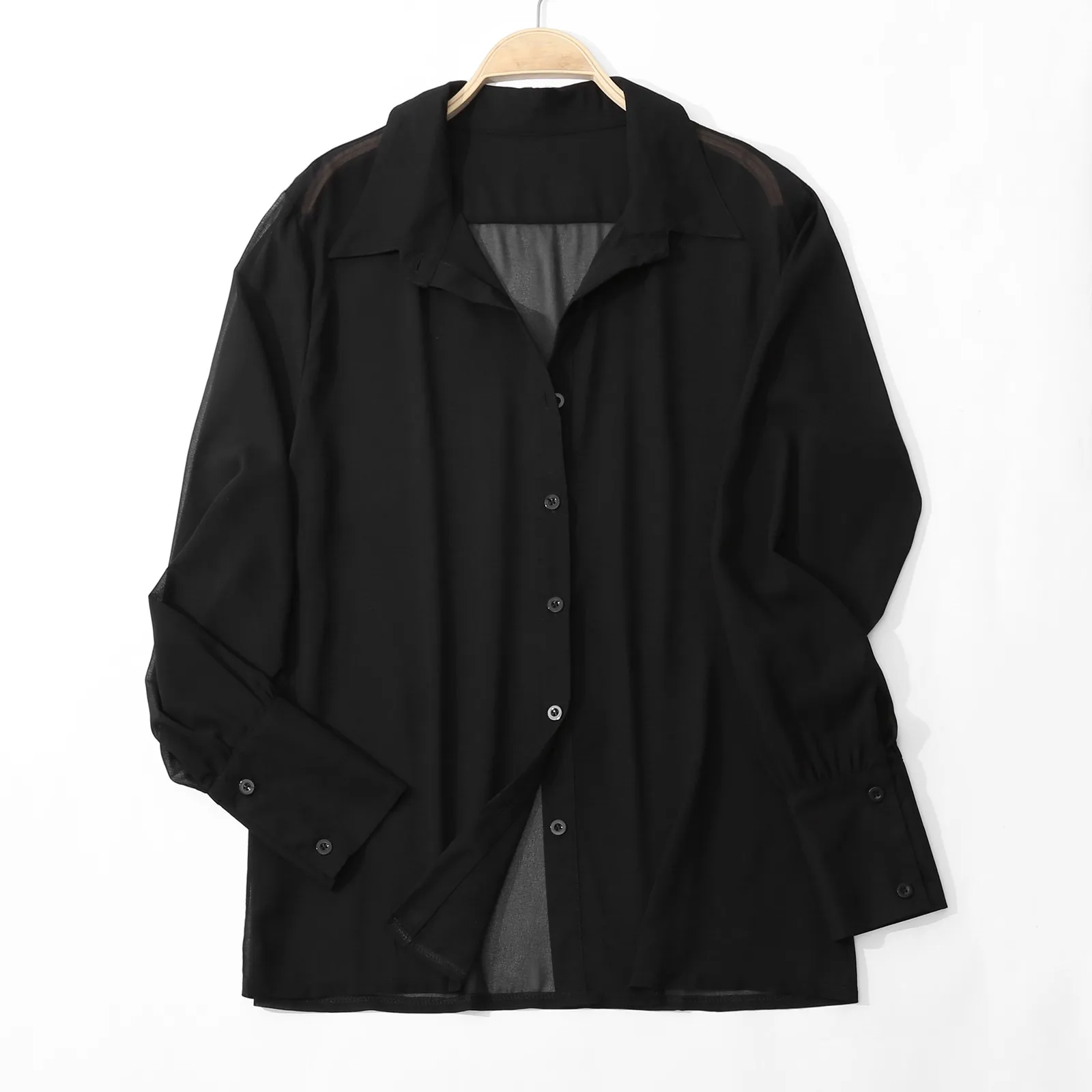 Fashion Korean Social Clothes Male Spring And Summer Sexy Thin See Through Shirt Hawaiian Shirts Men Advanced Breathable Trendy 2