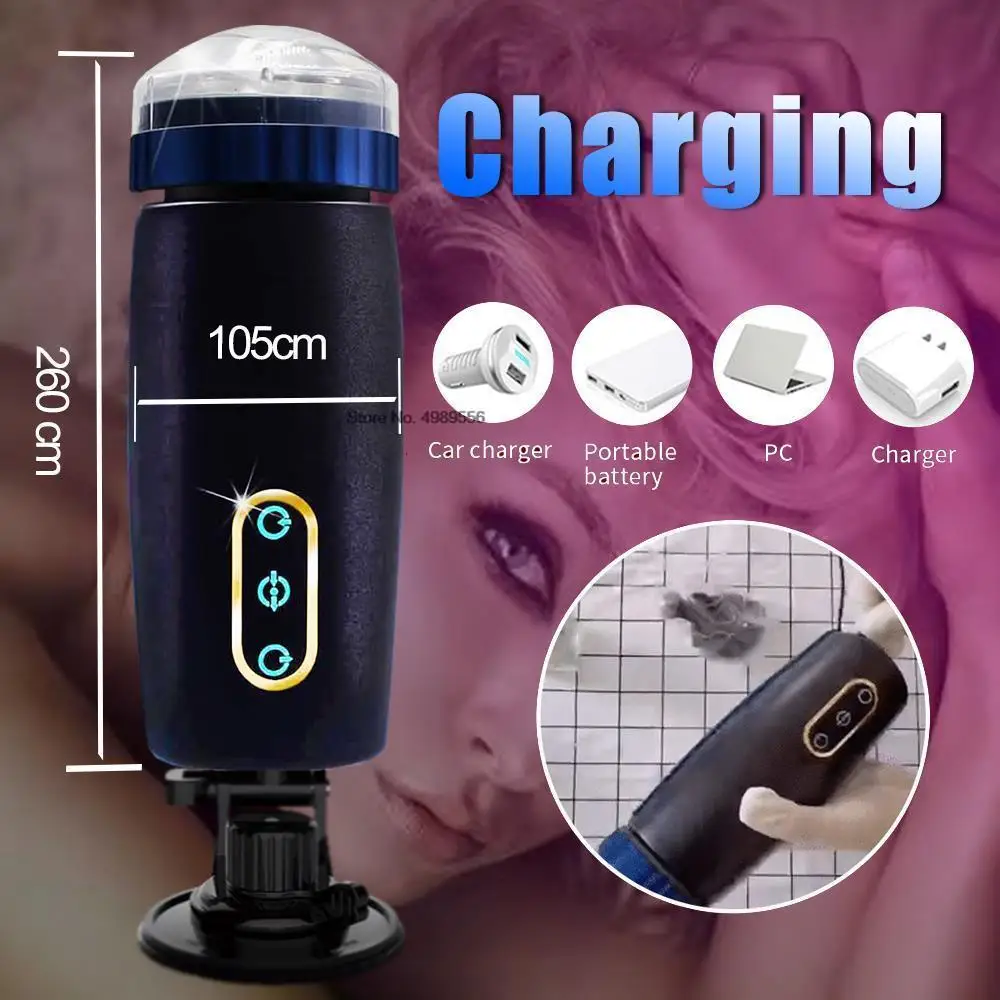 Speeds Male 5*3 Masturbator Automatic Telesopic & Sucking Long Distance Thrusting Masturbators Adul_voghion.com