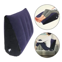 Foot Rest Air Pillow PVC Flocking Relax Cushion Inflatable Triangle Pillow Couple Love Cushion Portable For Travel Office Car 1