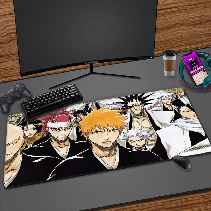 Anime Mousepad XXL Bleach Mouse Pad Kurosaki Ichigo Large Computer Mause Mat Rubber Manga Deskmat 40x90 50x100CM Big Laptop Mats