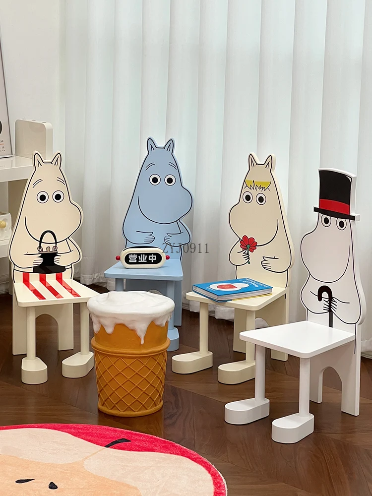 **Creative fun children's chair cute cartoon home shoe changing stool designer back chair