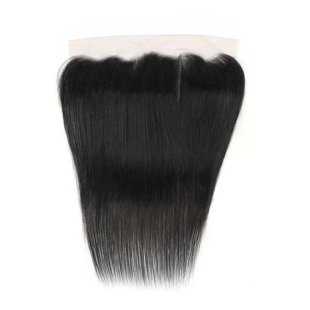 13x4 Lace Frontal Only Natural Hairline Straight Remy Human Hair Closure 100% Hand Tied Transparent Lace Frontal 8 14 16 Inches