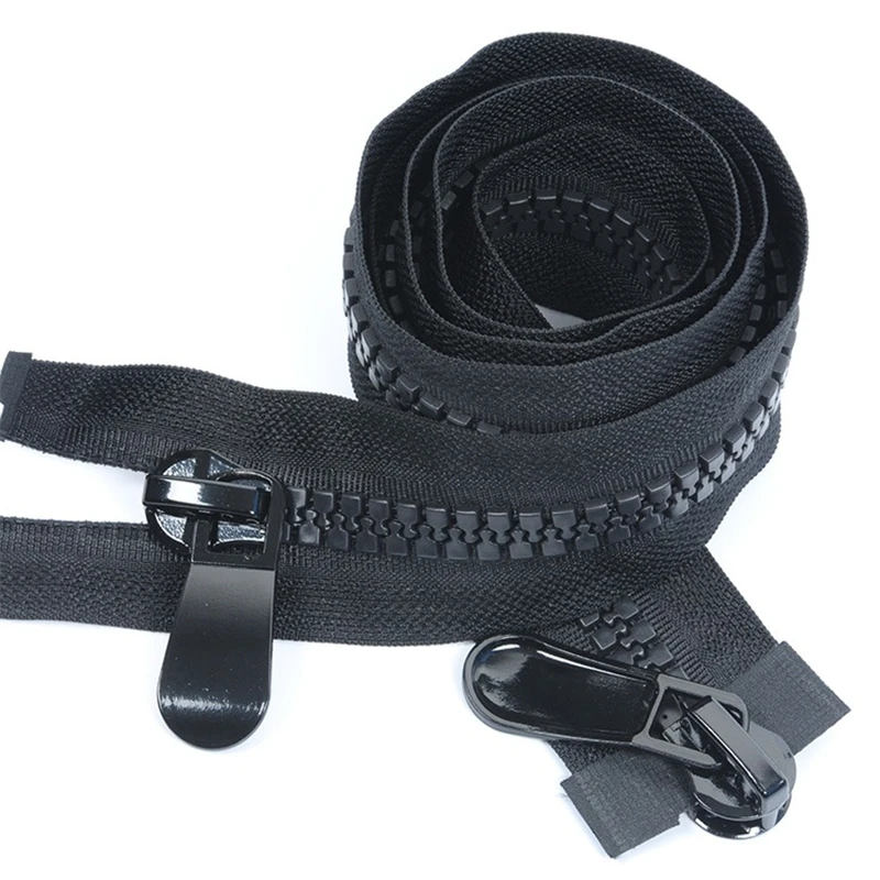 No. 8 resin double opening large zipper long down jacket zippers for