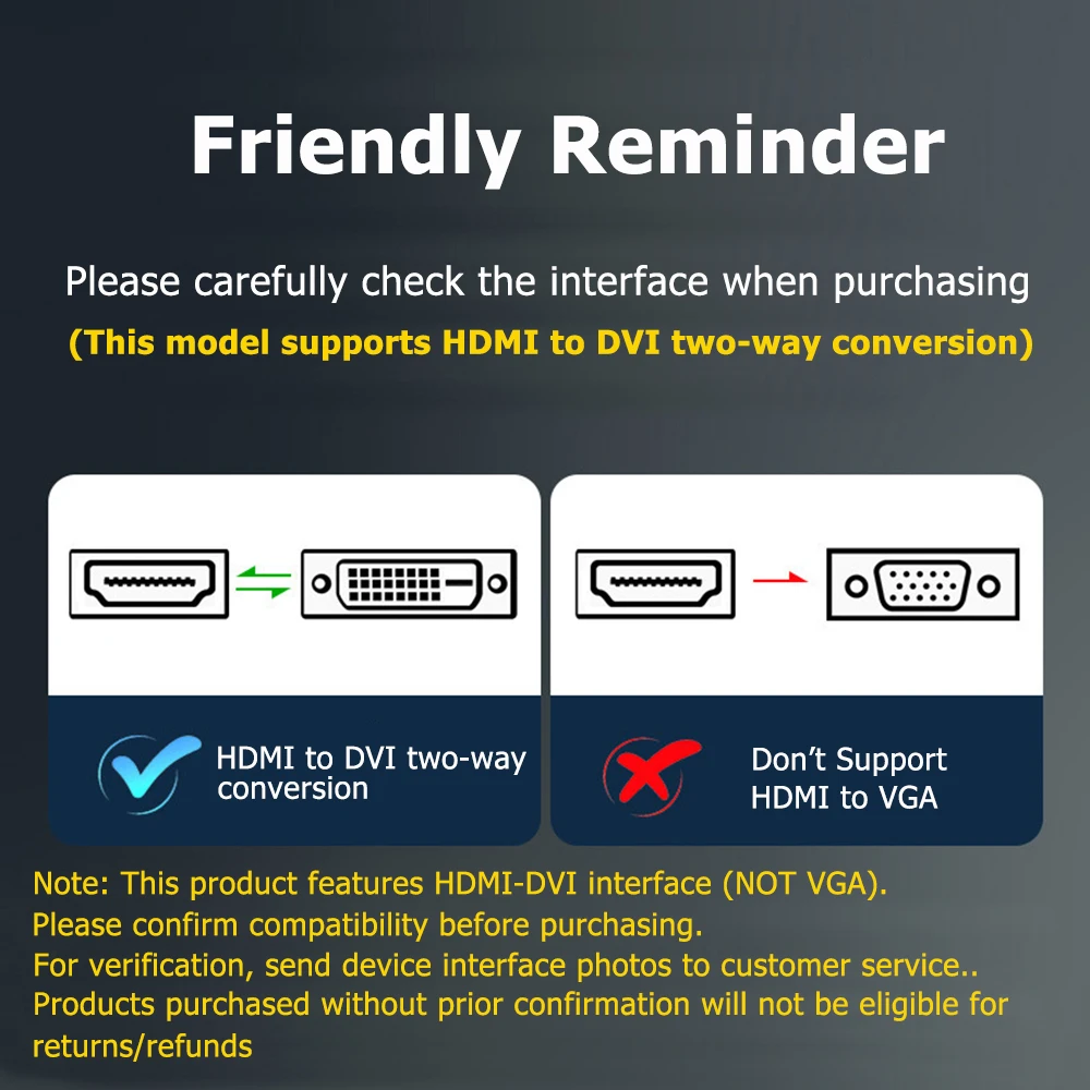 DVI to HDMI Cable HDMI Adapter 4k to DVI PS5 TV Box monitor xbox series x projetor PS4 5m Hdmi converter wire