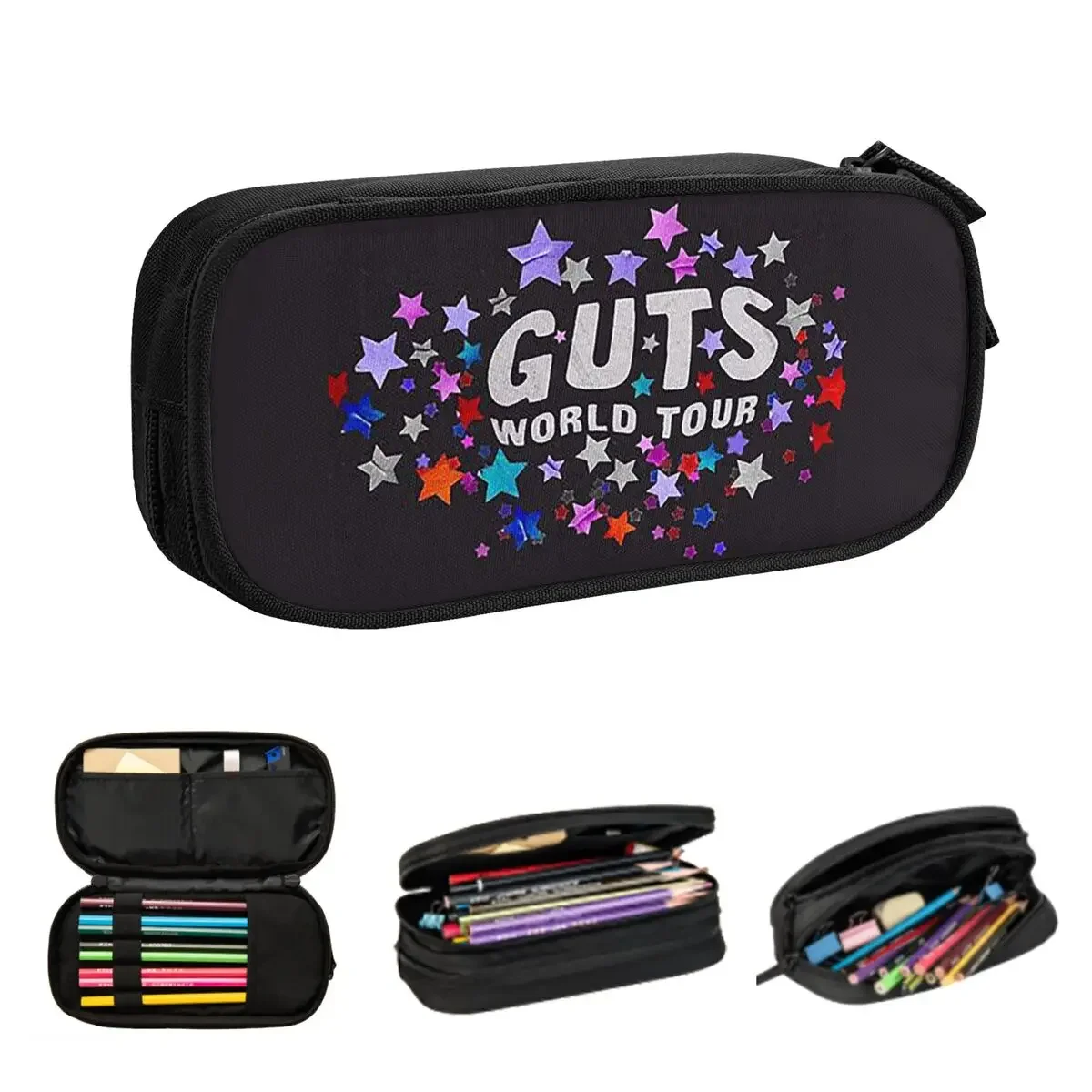 Olivia Guts World Tour Pencil Cases Large Storage Pen Bags Pen Box Pencil Pouch for Boys Girls Students Stationery School Office