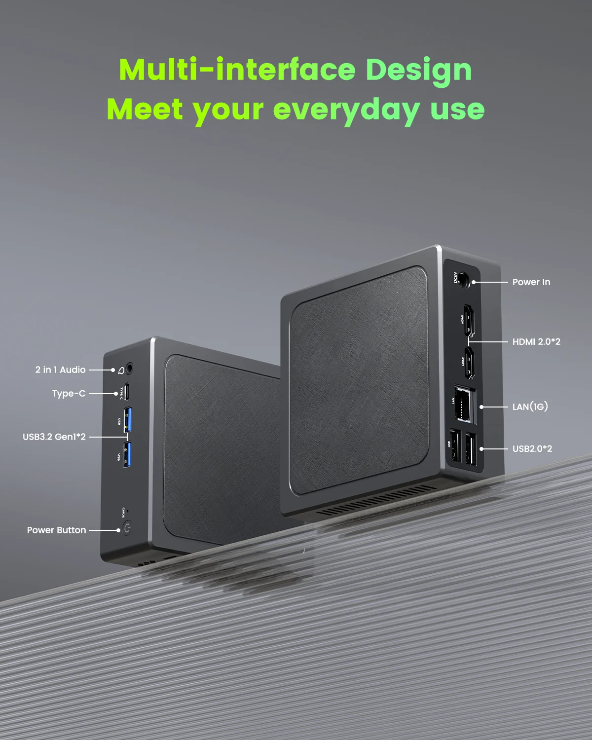 ZXIPC جديد 12Th Gen Mini Pc Windows11 معالج Intel N100 8Gb