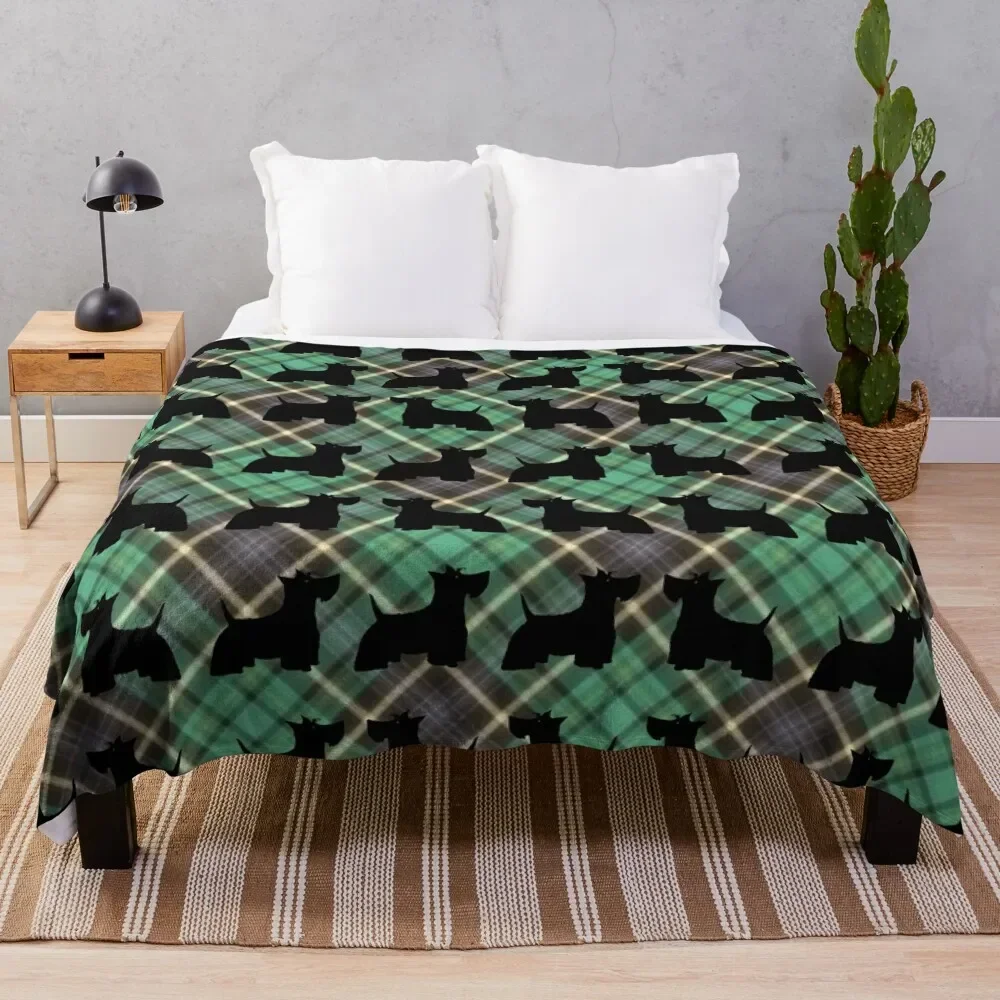 

Scottish Terrier Throw Blanket Picnic Soft Plaid on the sofa Blankets