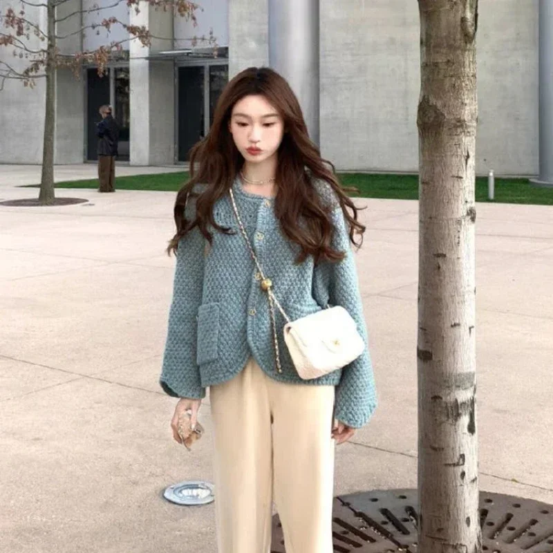Knitted Top for Women Mesh Cardigan Ladies Sweaters Cute