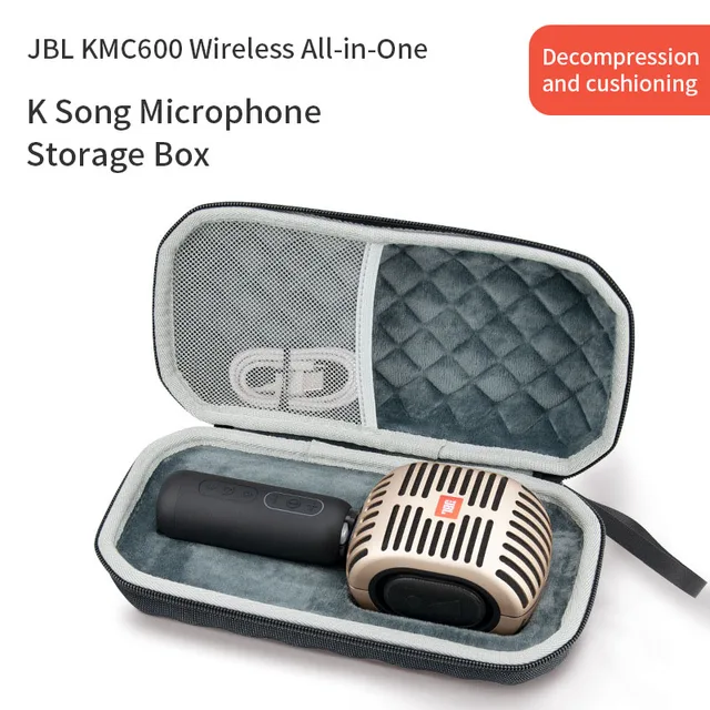 100% Original JBL KMC600 Wireless Microphone Audio Integrated Karaoke  Bluetooth Audio Microphone Double Karaoke Portable