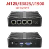 Celeron J1900 Fanless Industrial box PCs Quad Core 4x i211 E3825 N2840 Firewall Mini Router HD VGA Office Business Mini Computer 1