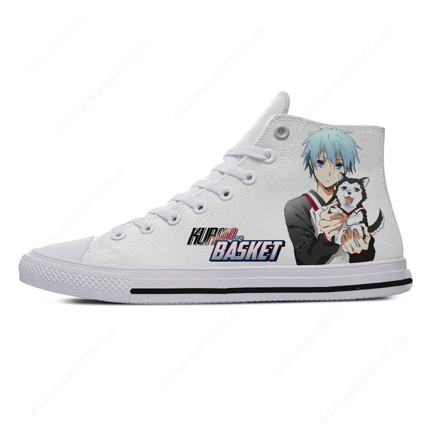 Hot Anime Kuroko no Basket High Top Sneakers Mens Womens Teenager Casual Shoes Canvas Running Shoes 3D Print  Lightweight shoe