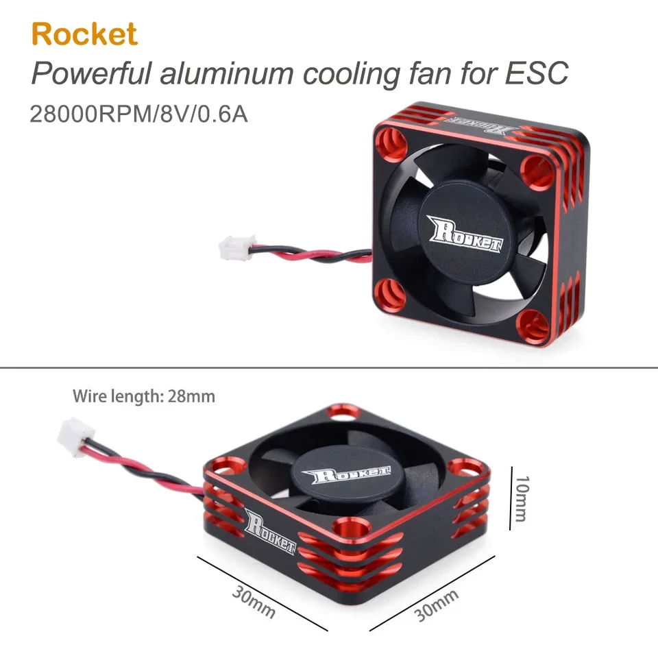 2 Pack] RC Cooling Fans Surpass Hobby 30mm 27000 High RPM RC Motor Fan Only Replacement Fans (Without Motor Heatsink) For 1/8 1/10 RC Car Truck Buggy Truggy, Electric Motors & Parts - Canada